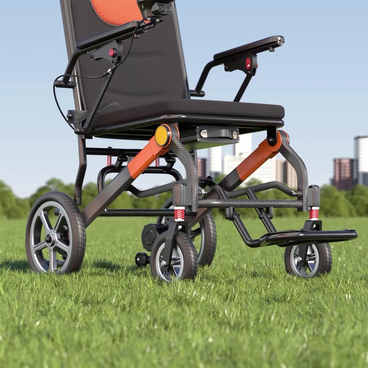 In Stock & Fast Shipping, Ultra-light Foldable Electric Wheelchair, Compact Smart Fully Automatic Portable Mobility Vehicle for the Elderly